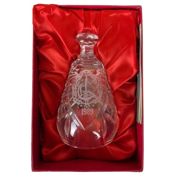 Vintage Waterford Crystal Christmas Bell 1986 Six Geese a-Laying with Box - Picture 6 of 9